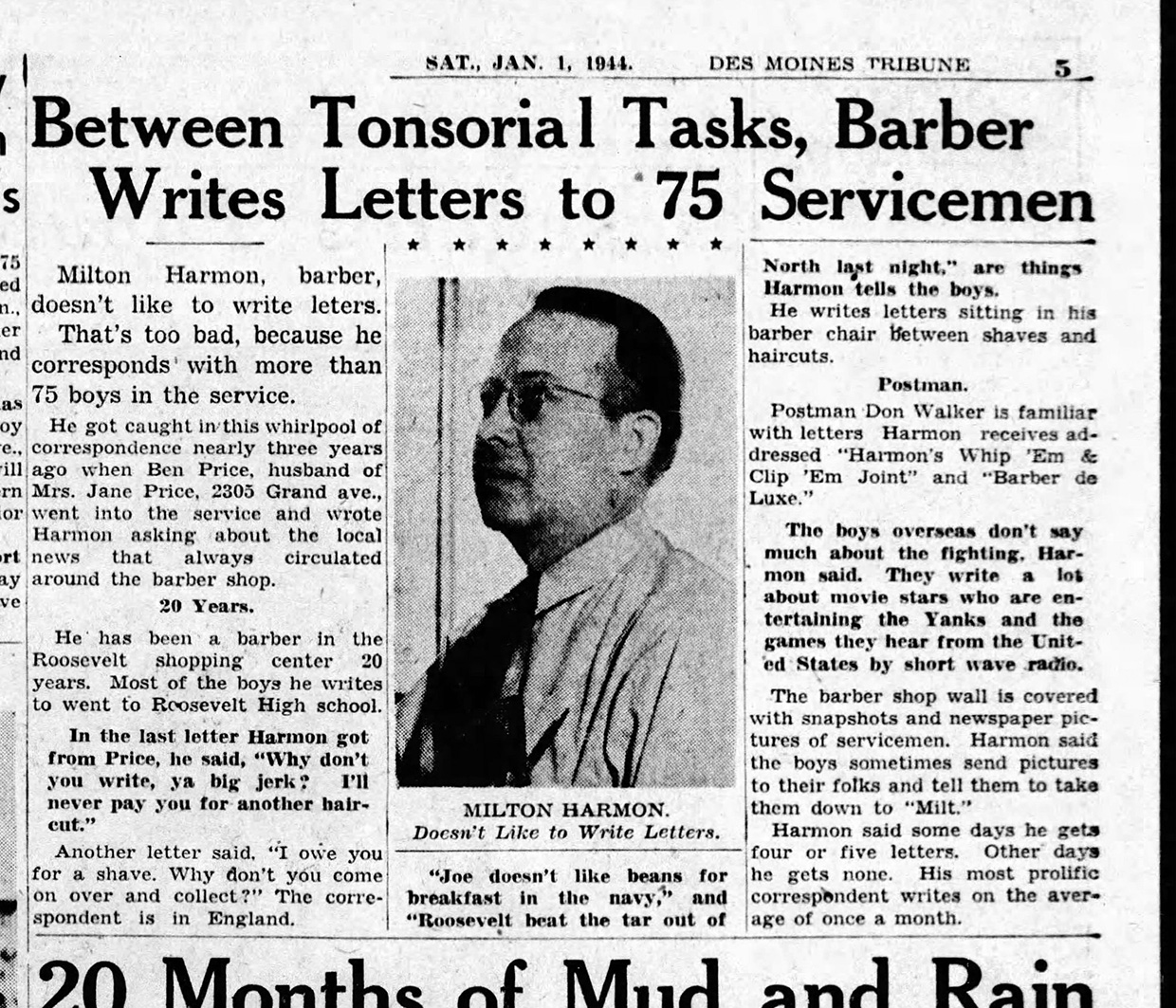 Remembering Harmon's Barbershop - Vimarsana News